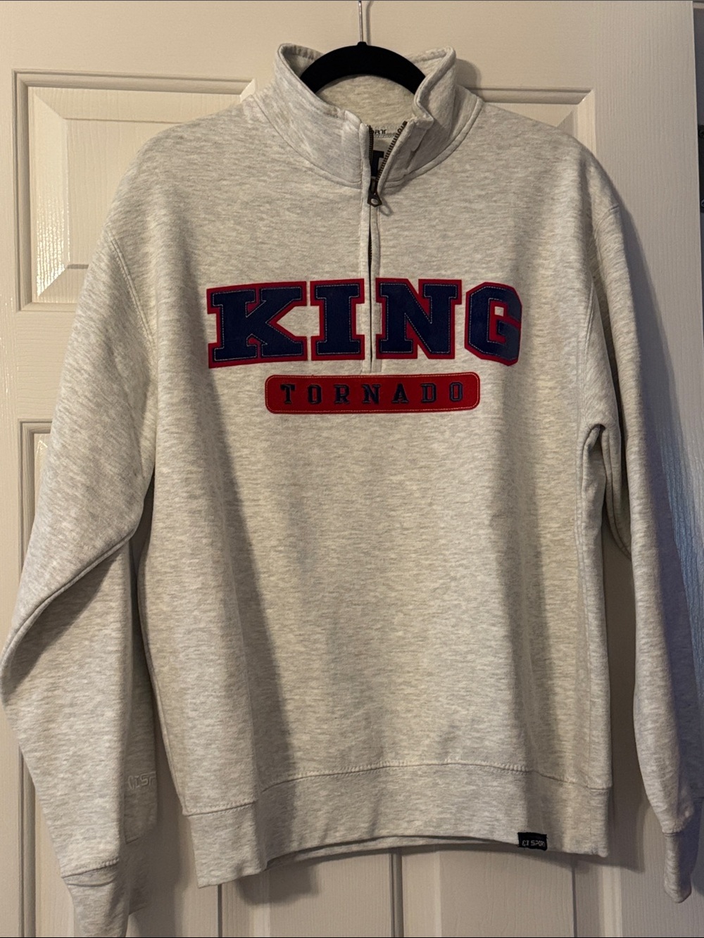 KING Tornado Light Gray Quarter-Zip Sweatshirt